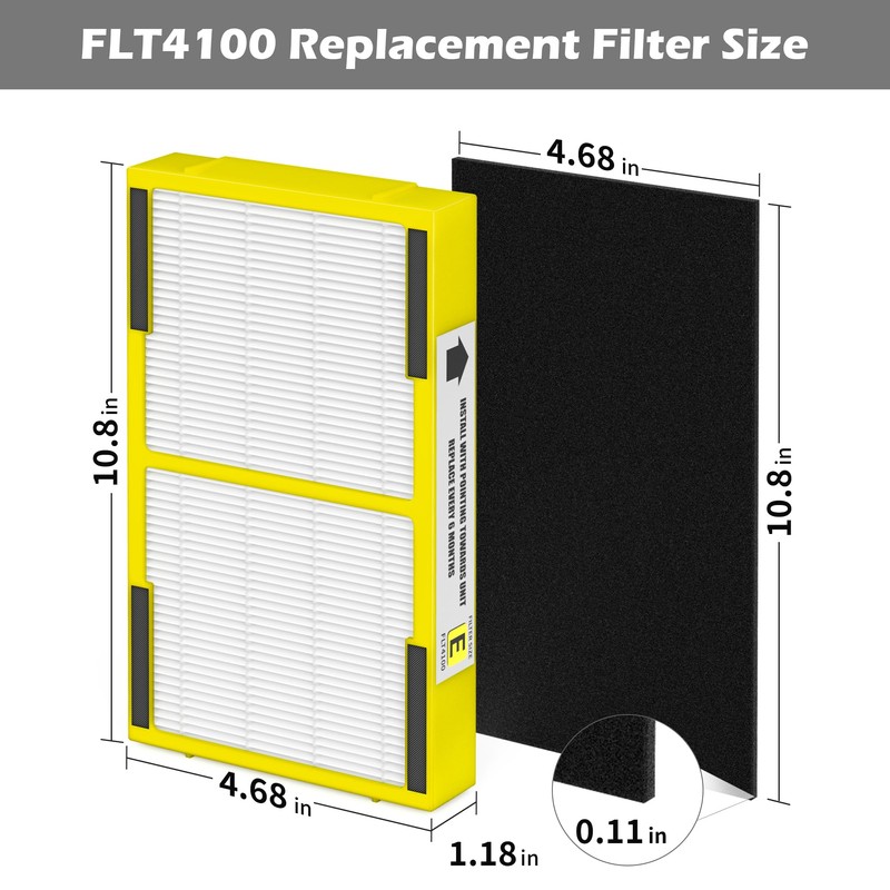 FLT4100 HEPA Replacement Filter Size E Compatible With Guardian Technologies