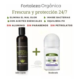 Fortaleza Orgánica/Blen Kit Desodorante Y Jabón Purif.axilas-elimina El Mal Olor Lav