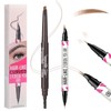 BUTBU Curved Eyebrow Pencil, 2 in 1 Microblading Eyebrow Pen,