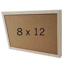 Mini Cork Bulletin Board Wood Framed 12 x 8 Inch for Home, Office or Dorm