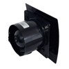 Modern Black Bathroom Extractor Fan, 100mm, 75m³/h Flow Rate, 26dB,