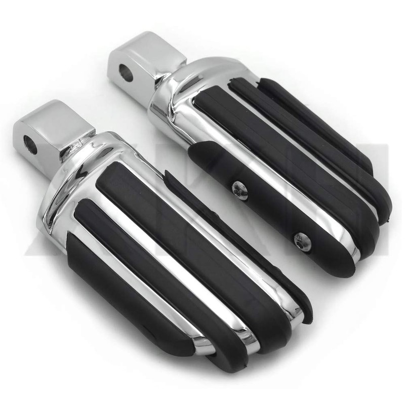 SMT- Chrome Rubber Pilot footpeg footrest Compatible With Yamaha '08-'17