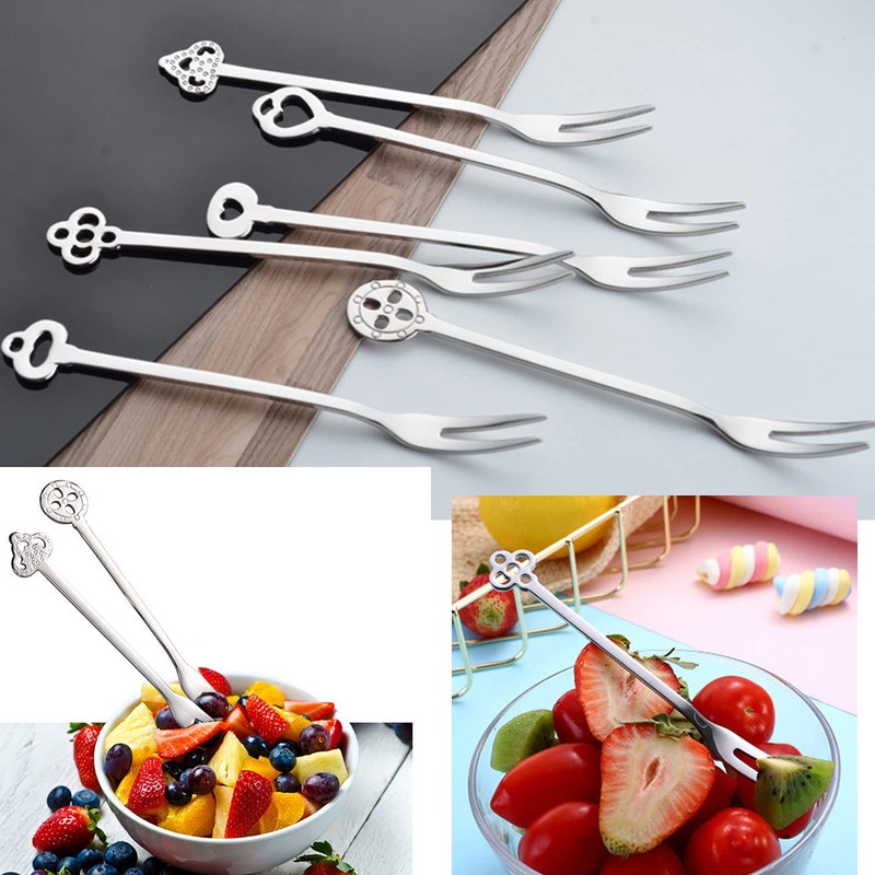GFJFG H4LJ 6 fruit forks, acrylic