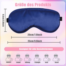 EXTRAPINS Pack of 6 Silk Sleeping Masks, Soft Sleeping Mask with Adjustable Strap, Eye Mask, Sleep Masks, Eye Cover with Drawstring Bags for Women and Men, Sleep, Game, Travel (Multi-Colour)