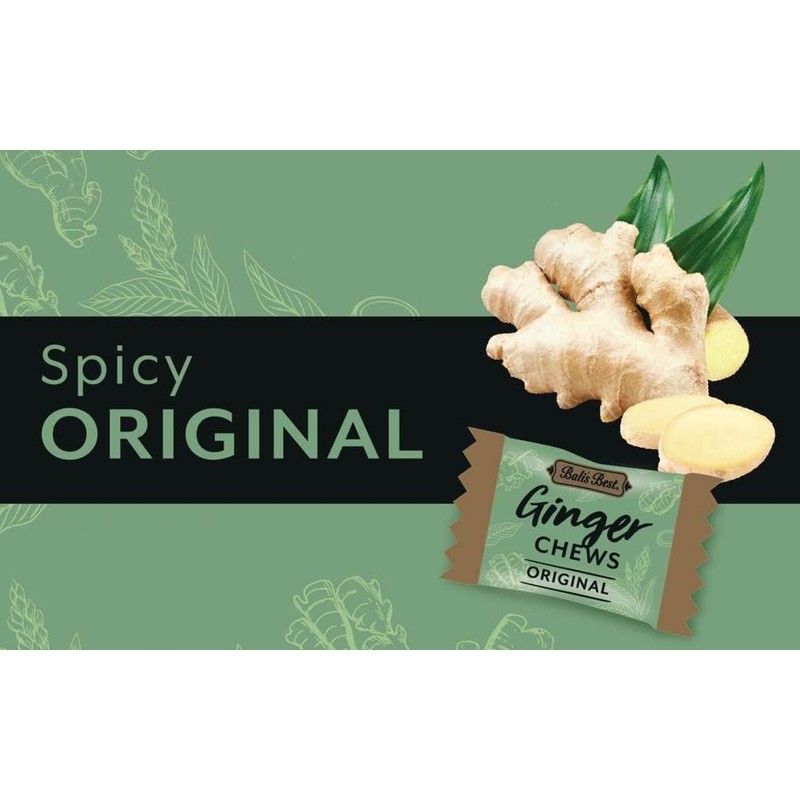 Bali's Best Ginger Chews, Spicy Original Flavor, 5.08 Oz, Individually
