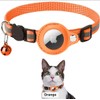 Generic Cat Collar with AirTag Holder and Bell, Adjustable for
