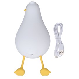 Cartoon Night Light Soft Light Rechargeable Tap Control Waterproof Toddler Nursery Light for Bedroom Baby Room Duck Shape Silicone Approx. 210 X 103 X 62mm / 8.3 X 4.1 X 2.4in