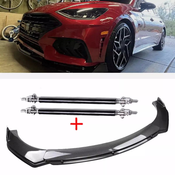 CNPAPC For Hyundai Sonata Carbon Fiber Style Front Bumper Lip