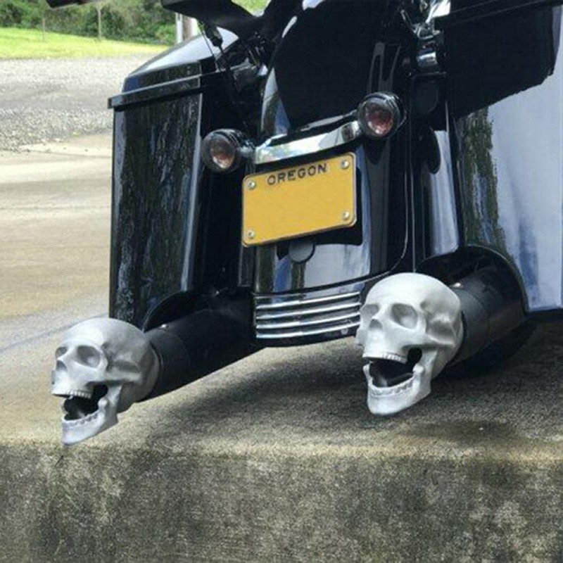 Hopowa Hammerte Aluminium Skull Exhaust Tip (3 Inches)