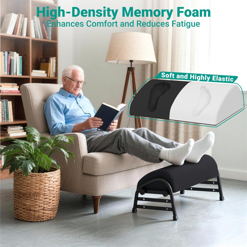 YEASHEIN Adjustable Foot Rest for Under Desk at Work, Ergonomic