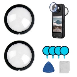 HAPPOW Pack of 2 Lens Protectors for Insta 360 X3, Lens Protector PC Material, 3D Rotating Lens Protection, Dustproof, Drop-Proof, Scratch-Resistant, Camera Accessories for Insta360 X3