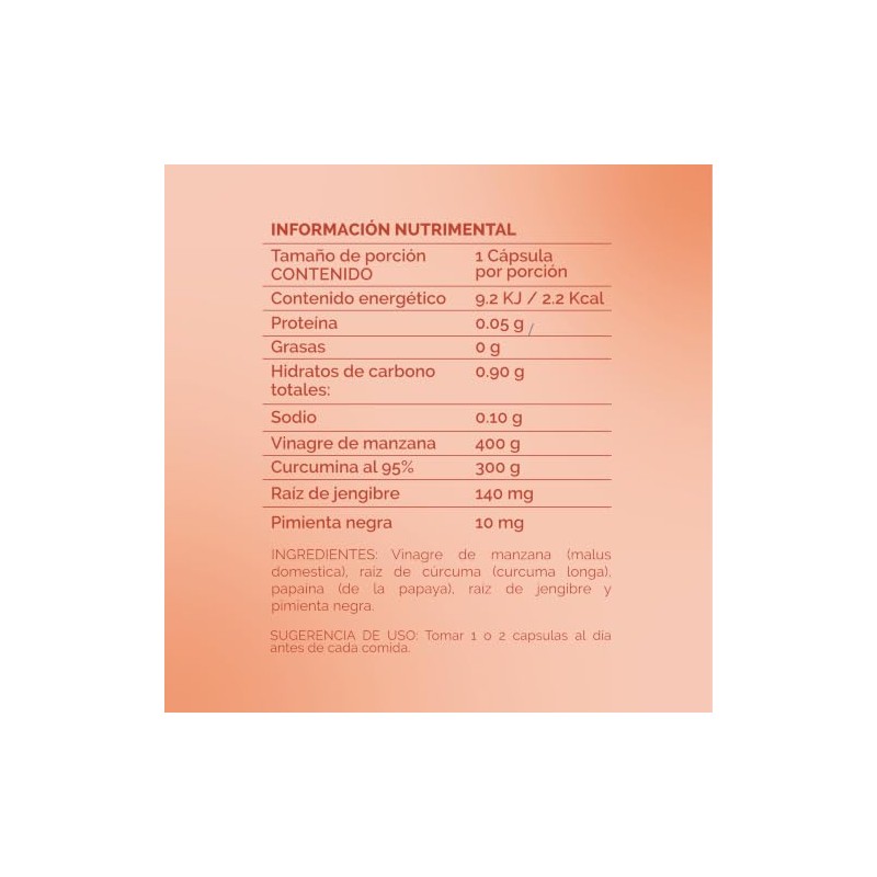Tummy Boost, Vinagre de Manzana, Cúrcuma y Jengibre, 60 Cápsulas