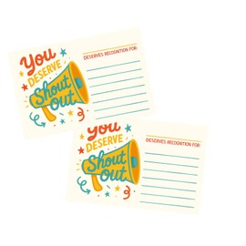 Xtlonbom 50PCS Shout Out Cards for Students & Employees – Kudos & Recognition Cards for Teachers, Staff, Classroom, Good Behavior Rewards, Appreciation Notes