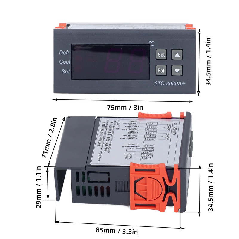 BERM Microcomputer Temperature Controller Intelligent Digital Thermostat for Freezer 220VAC