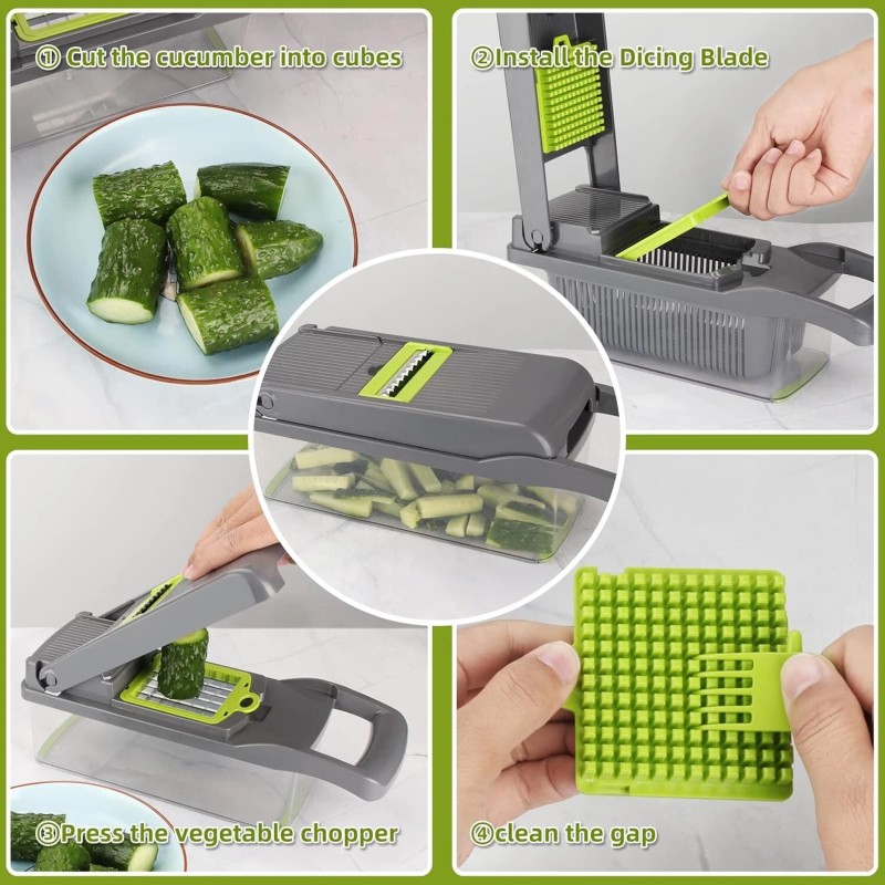 Marvelity Vegetable Chopper, Onion Chopper, Multi 11-in-1 Food Choppers, Vegetable