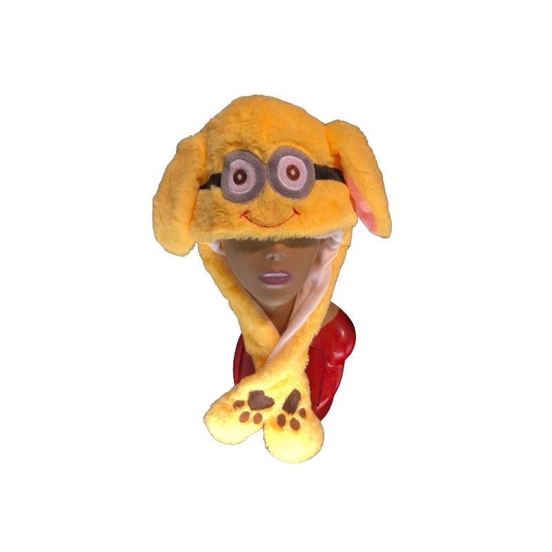 HaT Cute Moving Ear Hat Plush Hat Yellow Keven
