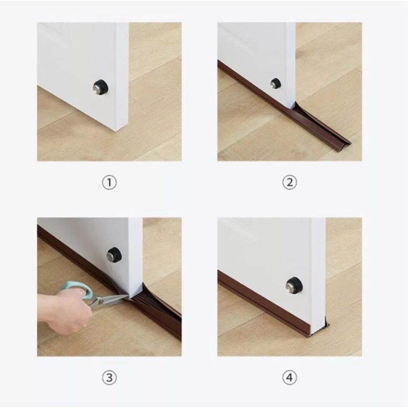 Estuchelandia Burlete Tira Sellado Pvc Puerta Tope Aislamiento Antipolvo