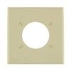 Leviton 80726-I 2-Gang Flush Mount 2.15-Inch Diameter, Device Receptacle Wallplate, Ivory