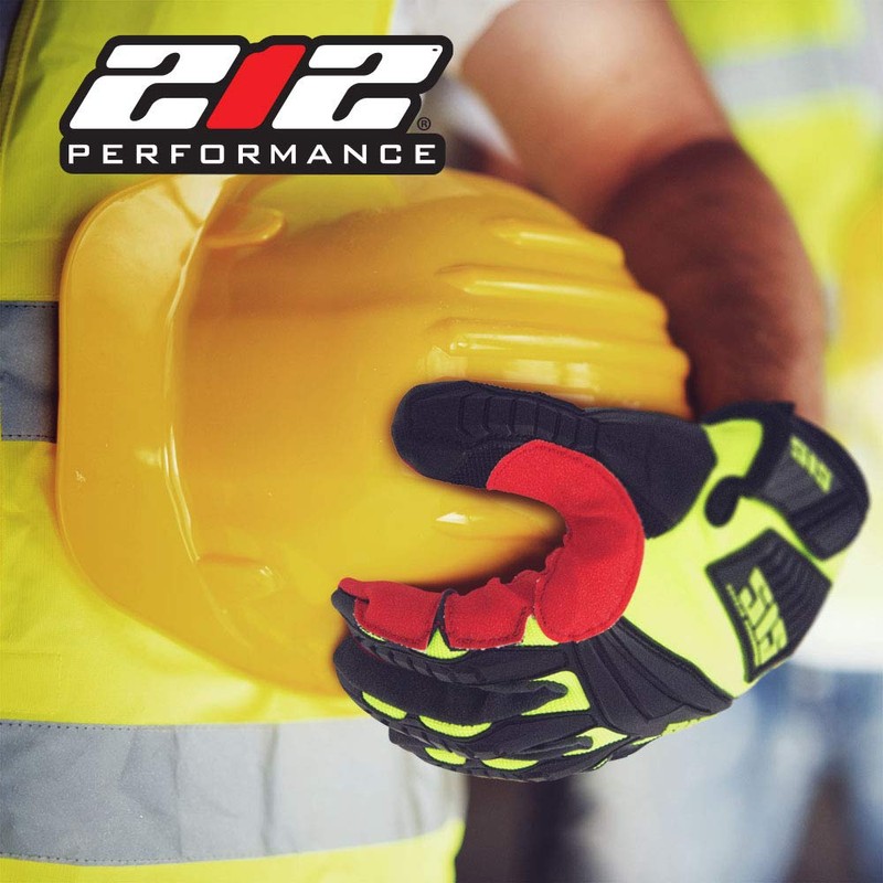 212 Performance Super Hi-Vis Impact Gloves for Construction and Mechanics,