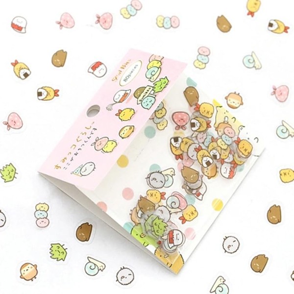 80Pcs Colorful Nice and Attractive Japanese Stationery Stickers Cute Cat
