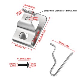 Belt Clip Hook Drill Tool Clips 20V Power Tool Driver Belt Clip Compatible with Dewalt N268241 Fits DCD980 DCD985 DCD980L2 DCD780B Pack of 6