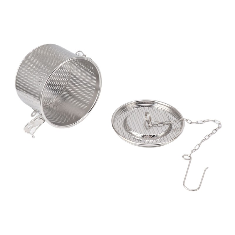 Seasoning Strainer with Hanging Chain Stainless Steel Tea Balls Filter