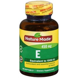 Nature Made VITAMIN E 1000 IU (450 mg) Softgels 60 EA