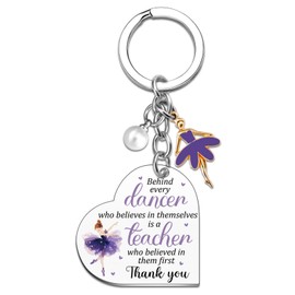 Dance Teacher Gifts Teacher Keyhain Dancer Gifts for Dance Teachers Appreciation Gift from Students Thank You Gift for Ballet Dancer Women Birthday Christmas Presents for her Ballet Stuff Accessory