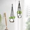 Mkono 3 Pack Macrame Plant Hangers Indoor Different Size Hanging
