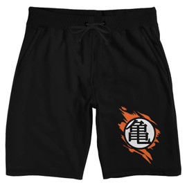 Bioworld Dragon Ball Z Anime Cartoon Mens Black Sleep Shorts-M
