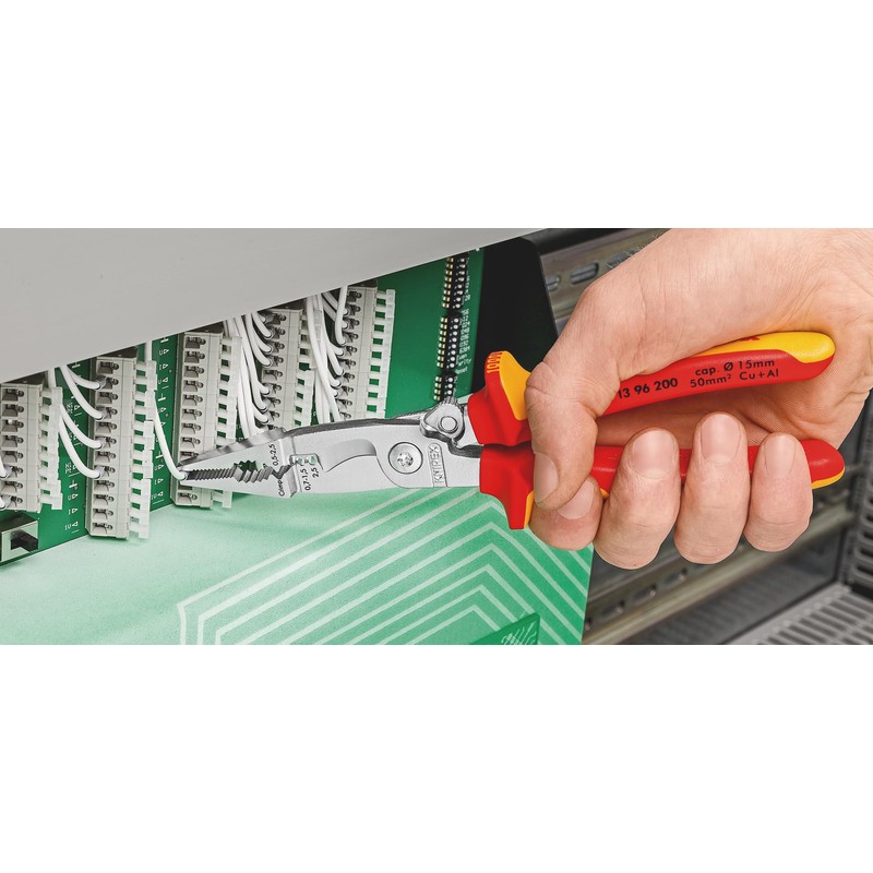 クニペックス KNIPEX 1391-200 エレクトロプライヤー オープンスプリング付 (SB)