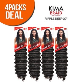 Harlem125 Synthetic Hair Braids Kima Braid Ripple Deep 20" (4-Pack, P4/30)