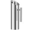 Smooth Silver Stainless Steel Water Pitcher with Ice Guard, Polished
