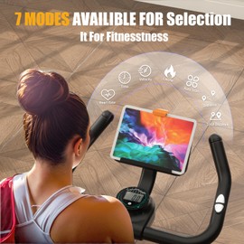 CYCLERADE Exercise Bike, Indoor Cycle Bike, Adjustable Resistance, Comfortable Seat Exercise Bike, Silent Indoor Cycle Bike with Digital Monitor, Tablet Mount Low Noise Indoor