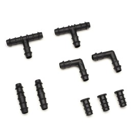 REHAU 9 Piece Accessory Kit for Perl Hose/Drip Hose Connect/Branch/Redirection/Plug