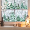 Winter Decor Window Clings Decals Large 12PCS Forest Trees Christmas