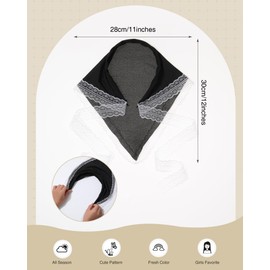 Molans 3PCS Triangle Headband Scarf for women - Fashion Kerchief Accessories with Lace Trim Adjustable Bohemian Hair Bandanas