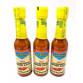 La Anita Mild Habanero Pepper Sauce 4.67 fl oz - 3 Bottles Sealed Priority Ship