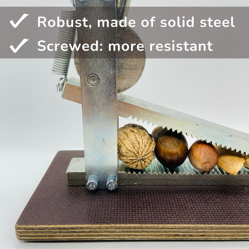 UYUNIX Zink Plated Steel Nut Cracker - Quick and Effortless