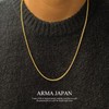 LUXSTAR Twisted Chain Necklace, Men's, Women's, 18K Coating, Hypoallergenic, Stainless