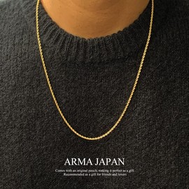 LUXSTAR Twisted Chain Necklace, Men's, Women's, 18K Coating, Hypoallergenic, Stainless Steel, Brand, Stainless Steel, No Gemstone