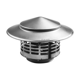 75mm Chimney Cap, Stainless Steel Vent Cover Windproof Roof Exhaust Pipe Vent Mesh Protector Cap, Roof Flue Cowl with Bird Guard, Metal Rain Snow Hat for Chimney