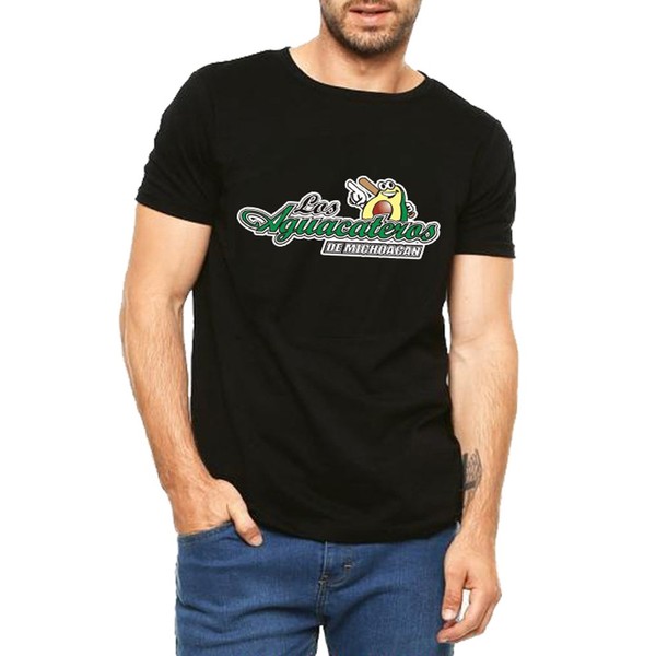 Baseball Men's T-Shirt Aguacateros de Michoacan Color Black (3X-Large)