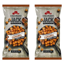 Gourmet Flavored Popcorn - Colorado Jack Popped Corn in 5 Legendary Flavors (Legendary Caramel (Pack of 2))