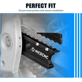 NICECNC Chain Slider Guide Guard Protector Aluminum Compatible with Yamaha YFZ450R 2009 2010 2011 2012 2013-2023, YFZ450R SE 2009-2019 2020 2021 2022 2023, YFZ450X 2010 2011 Black