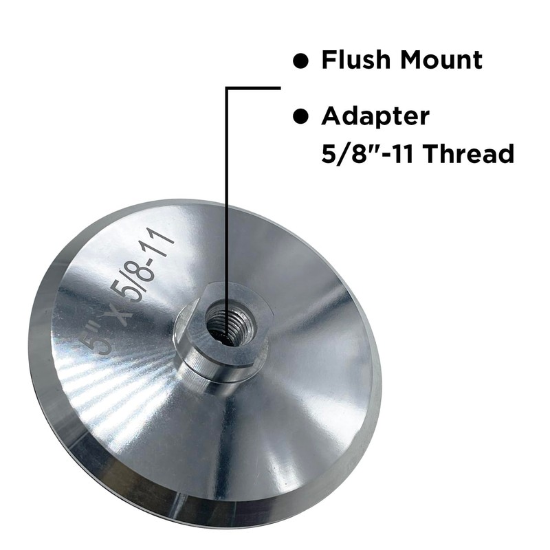 ComeFloor Aluminum Backer Pad, 5 Inch Hook and Loop Backing