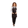 Whites Chefs Clothing B128 V Neck Service Apron, Black, 698mm