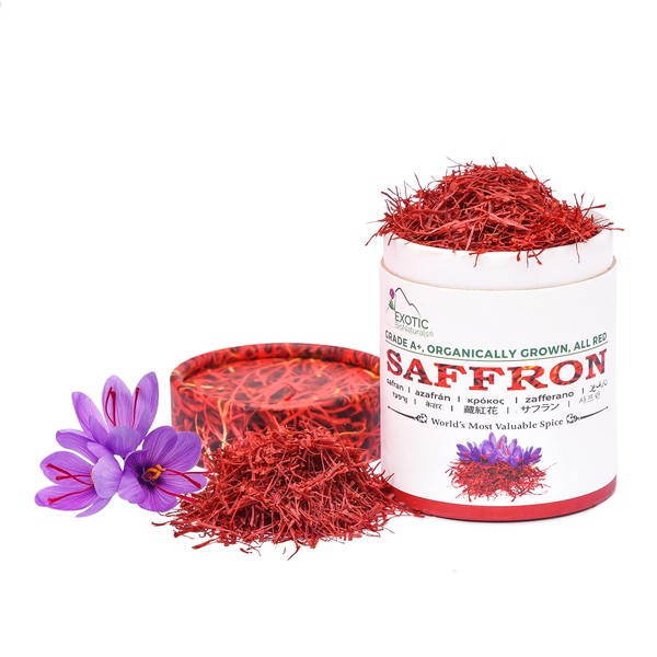 EXOTIC BioNaturals Saffron | Super Negin Grade A+ Saffron Spice