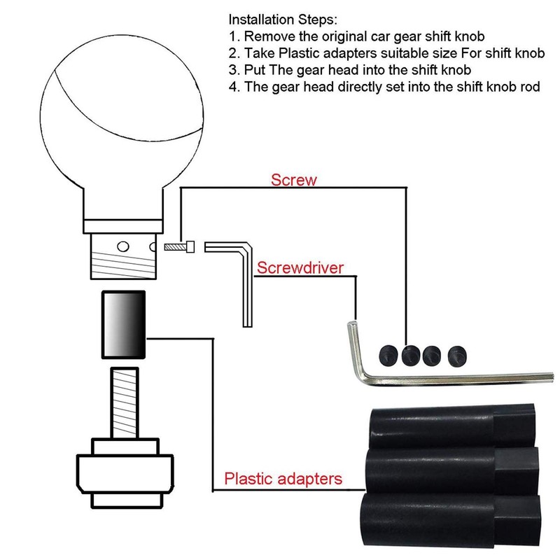 Abfer Car Gear Shifter Knob Skull Car Accessories Stick Shift