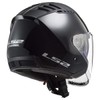 LS2 Helmets Copter Open Face Helmet (Gloss Black - Medium)